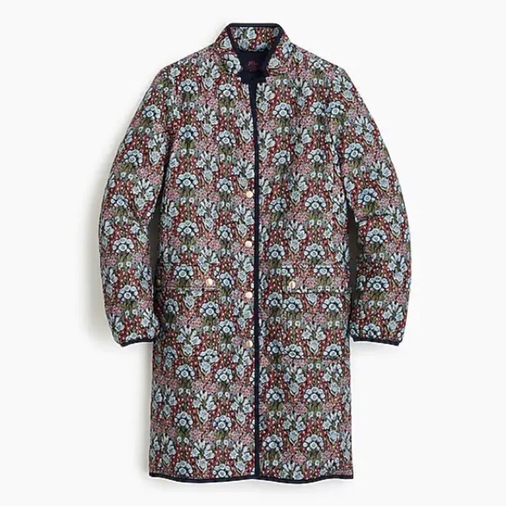 J.Crew Quilted Puffer Jacket in Liberty Floral with PrimaLoft